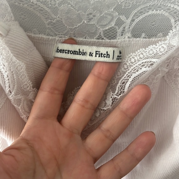 Abercrombie lace ribbed white bodysuit - Picture 4 of 4